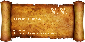 Mituk Muriel névjegykártya